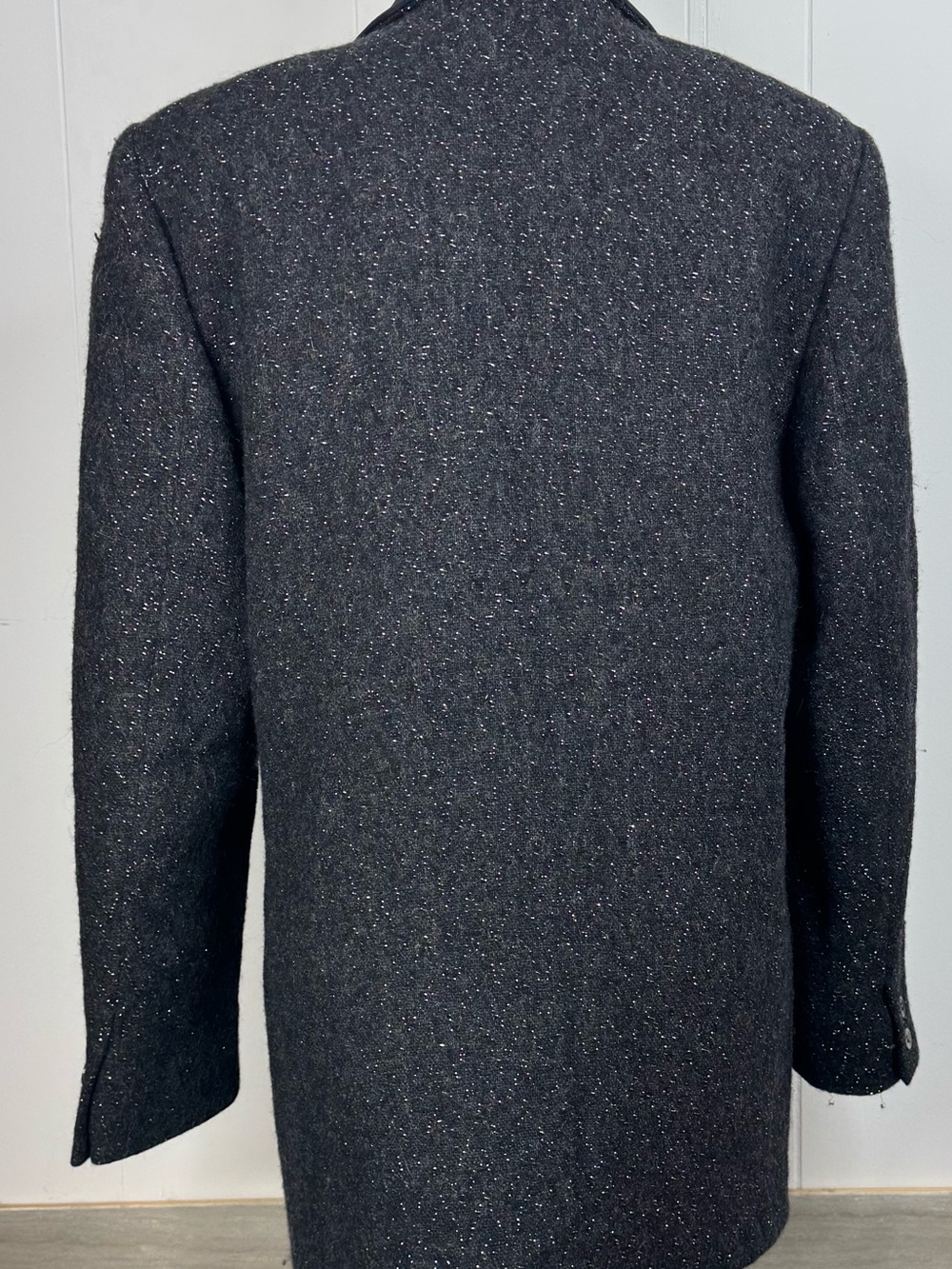 VTG Liz Claiborne Charcoal Tweed Lined Blazer Womens Size 10 - Picture 2 of 10